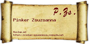 Pinker Zsuzsanna névjegykártya